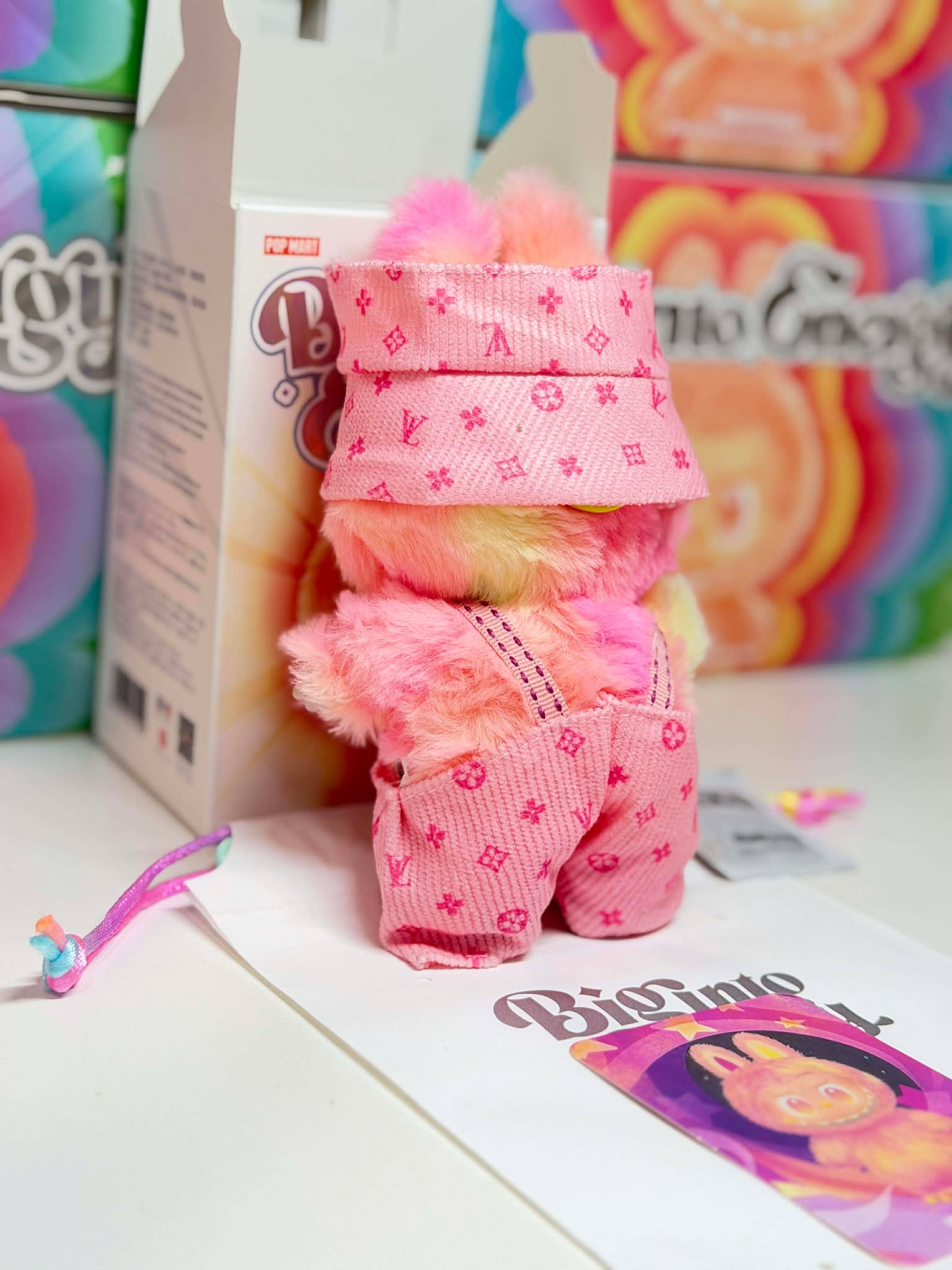 LOYALTY - Labubu Big Into Energy Plush – Pink Outfit | POP MART Authentic