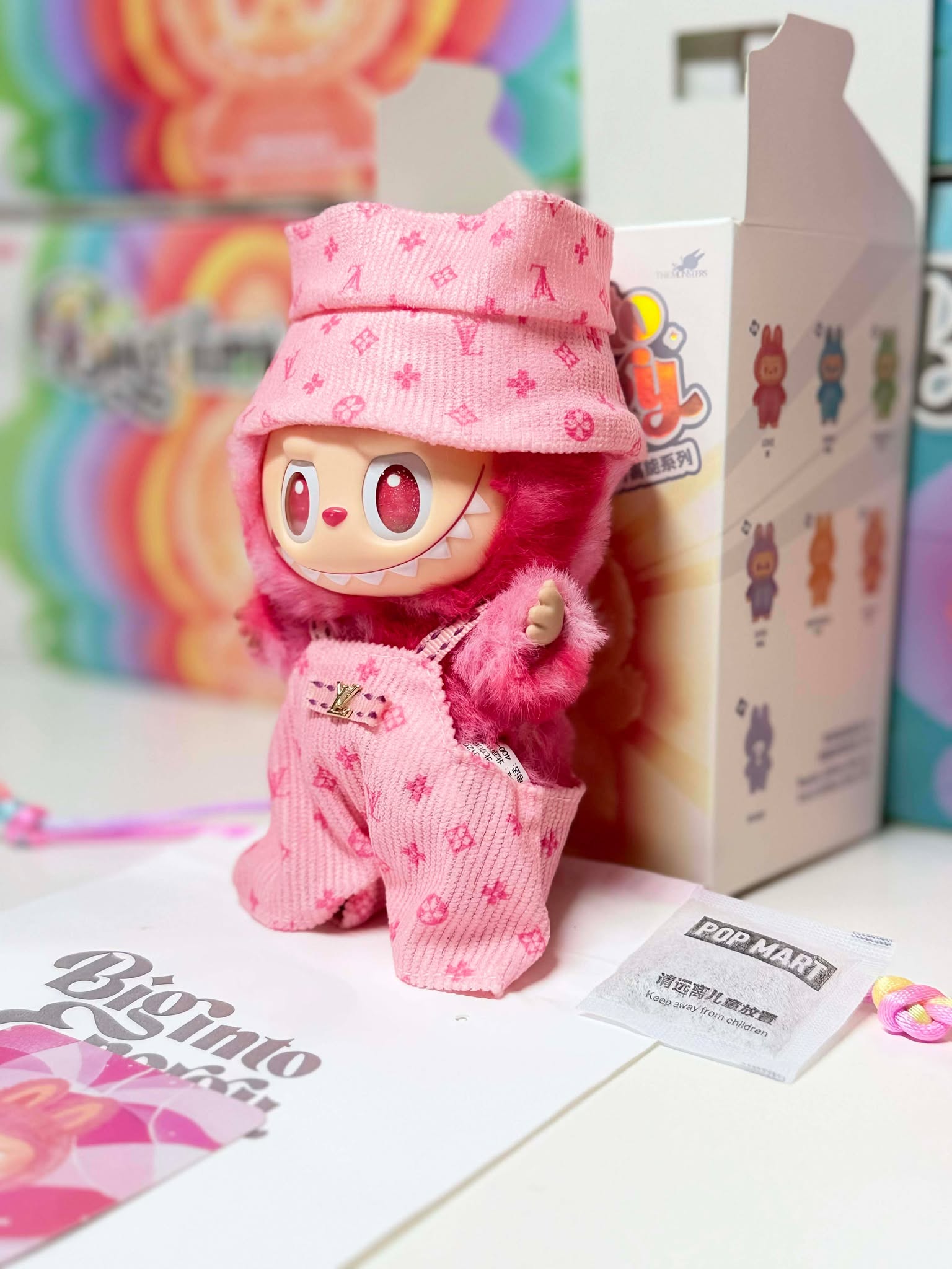 LOVE- Labubu Big Into Energy Plush – Pink Outfit | POP MART Authentic