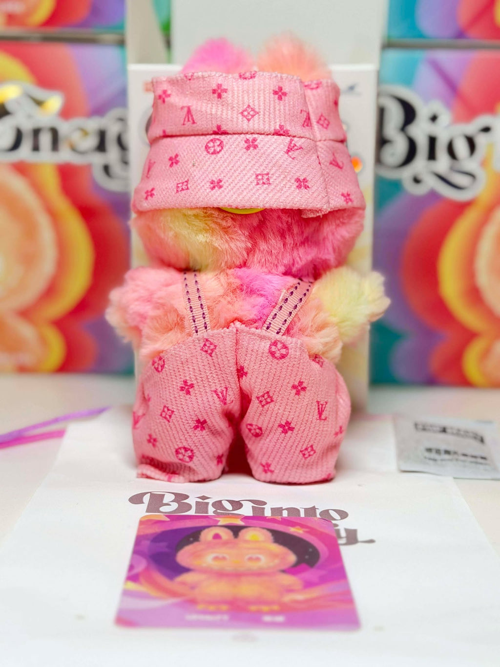 LOYALTY - Labubu Big Into Energy Plush – Pink Outfit | POP MART Authentic