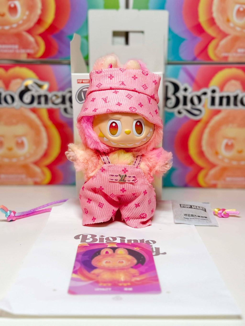 LOYALTY - Labubu Big Into Energy Plush – Pink Outfit | POP MART Authentic