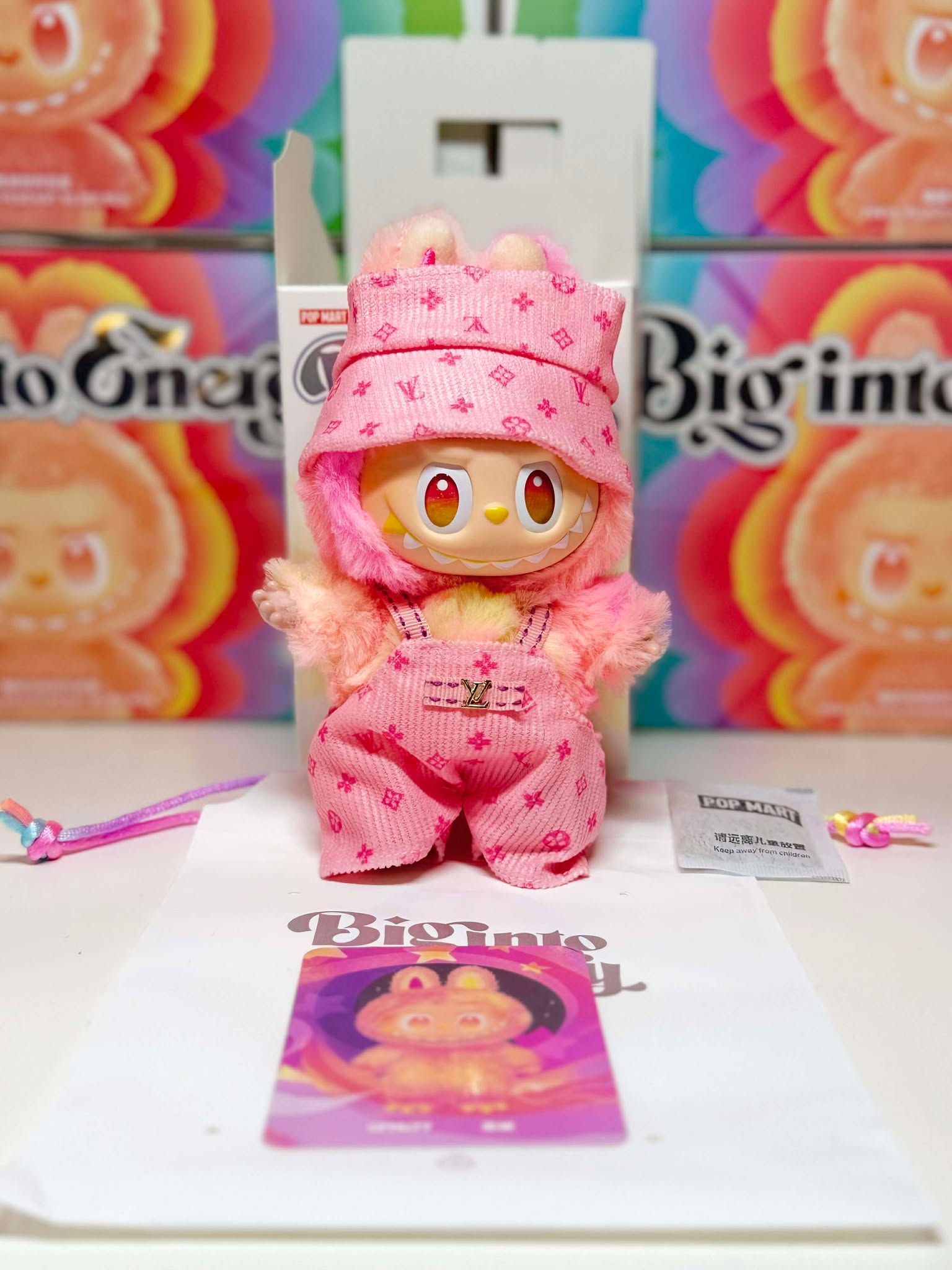 LOYALTY - Labubu Big Into Energy Plush – Pink Outfit | POP MART Authentic