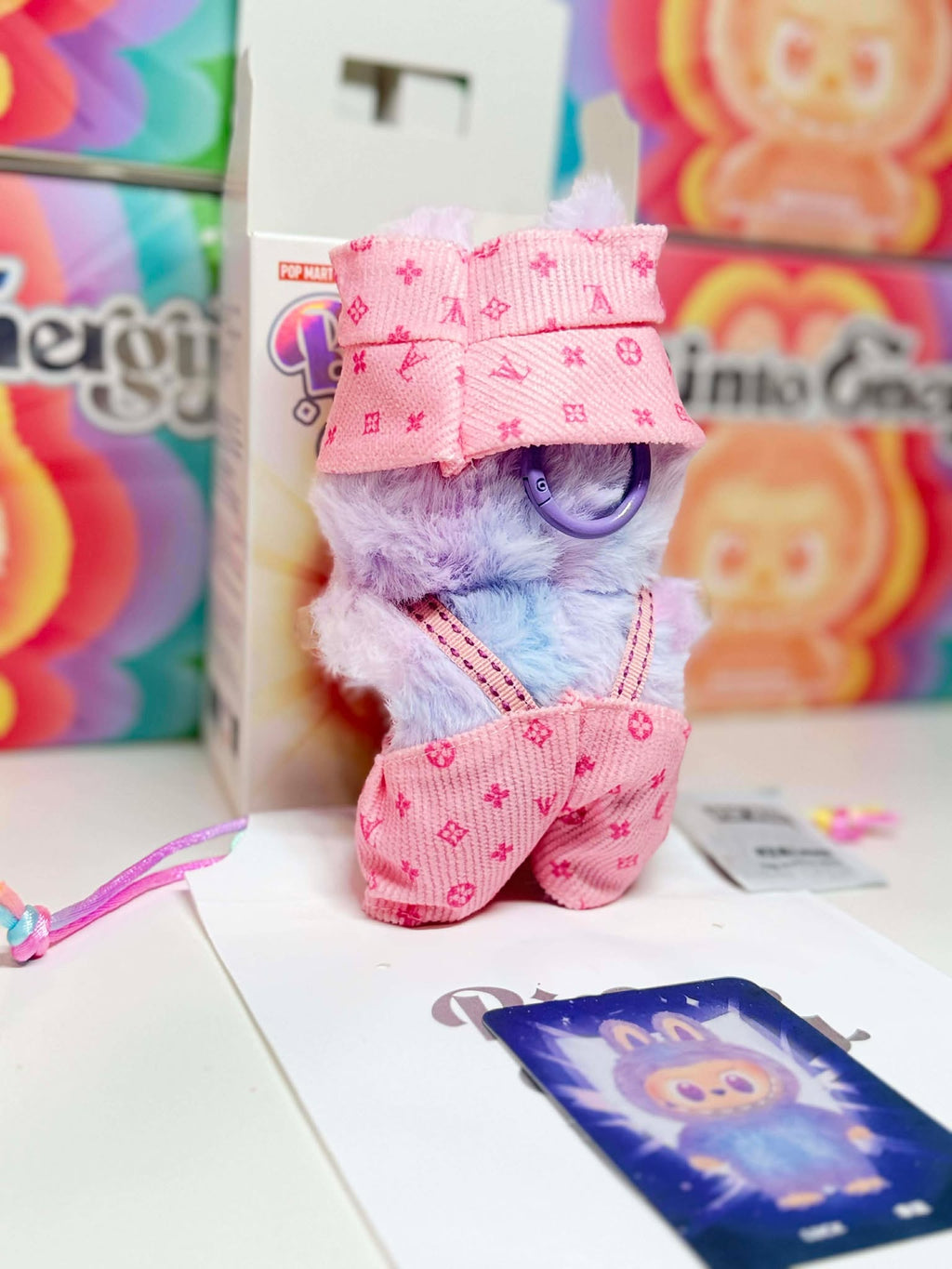 LUCK - Labubu Big Into Energy Plush – Pink Outfit | POP MART Authentic