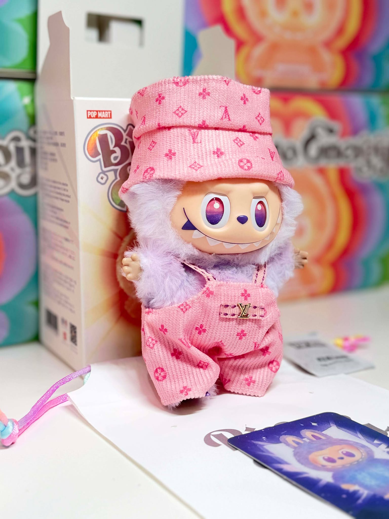 LUCK - Labubu Big Into Energy Plush – Pink Outfit | POP MART Authentic