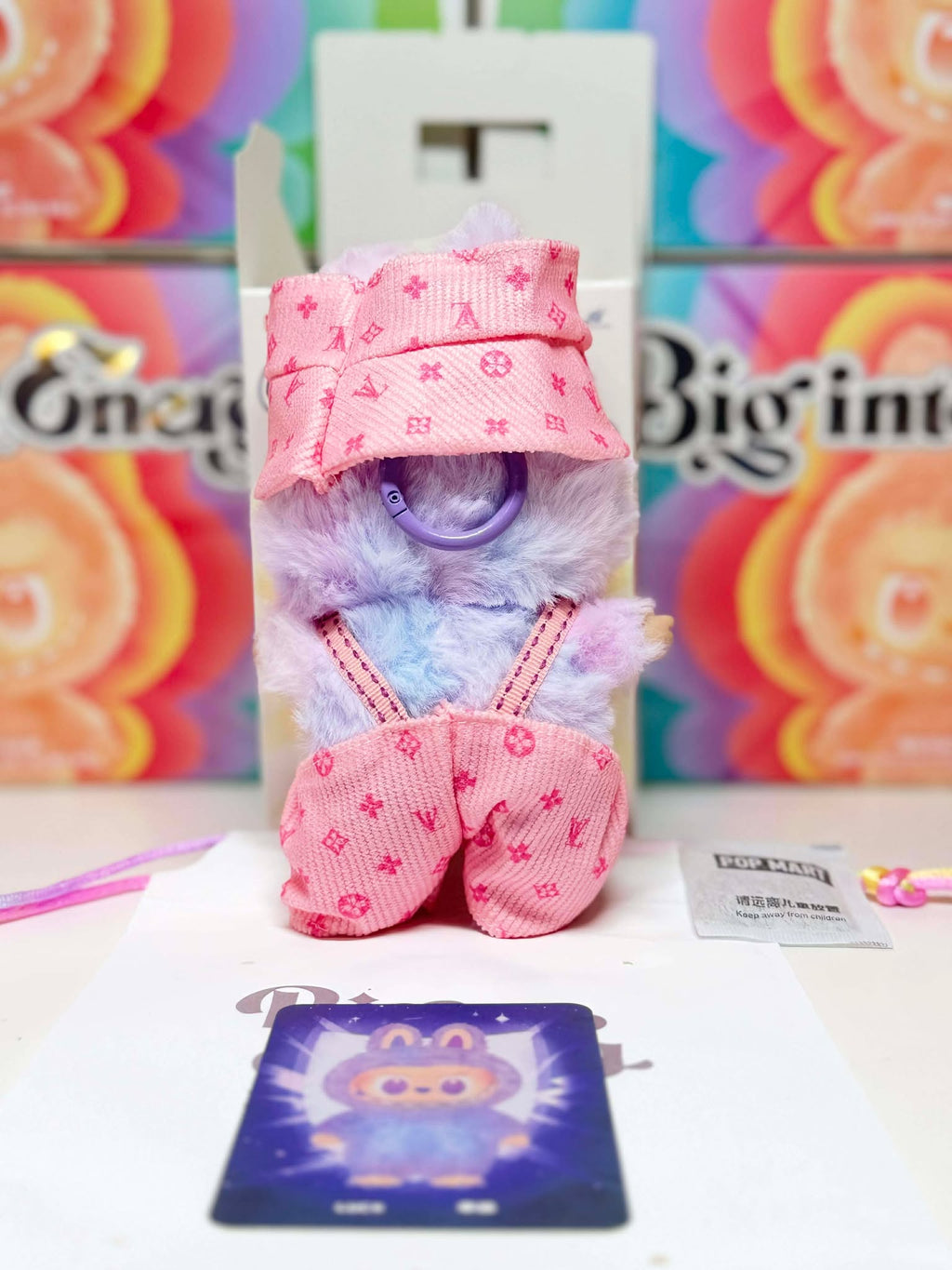 LUCK - Labubu Big Into Energy Plush – Pink Outfit | POP MART Authentic