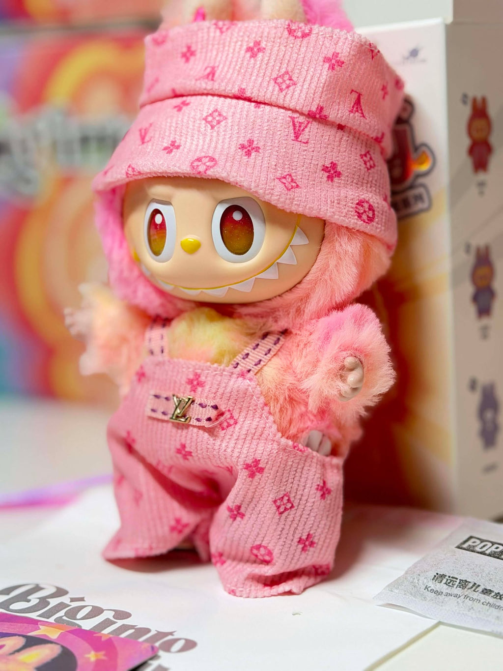 LOYALTY - Labubu Big Into Energy Plush – Pink Outfit | POP MART Authentic