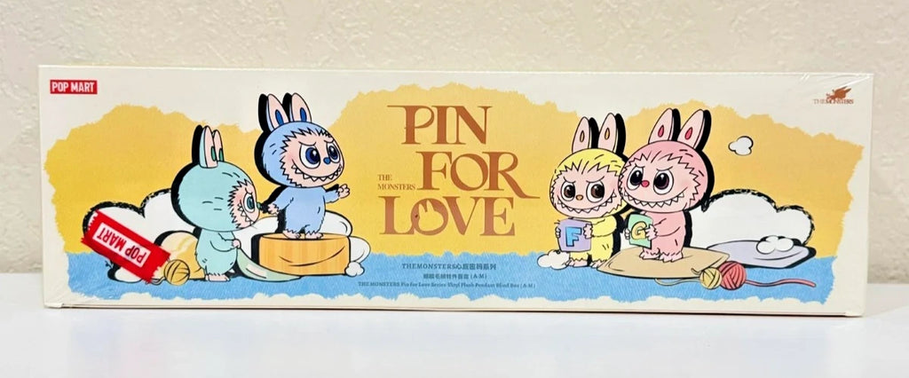 Pop Mart Labubu Pin For Love The Monsters Full Set Case 14pcs Sealed NEW