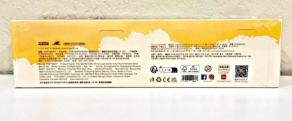 Pop Mart Labubu Pin For Love The Monsters Full Set Case 14pcs Sealed NEW