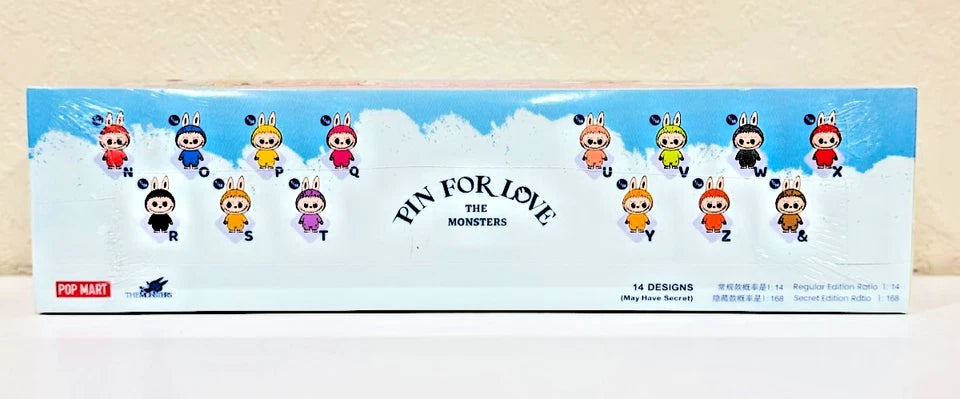 POP MART The Monsters Pin For Love Full Case 14 PCS Sealed Authentic Labubu